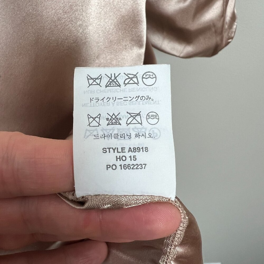 J.‎ Crew Double Cloth Collarless Coat Jacket Womens 14 Mauve Wool Preppy Italy - Picture 15 of 16